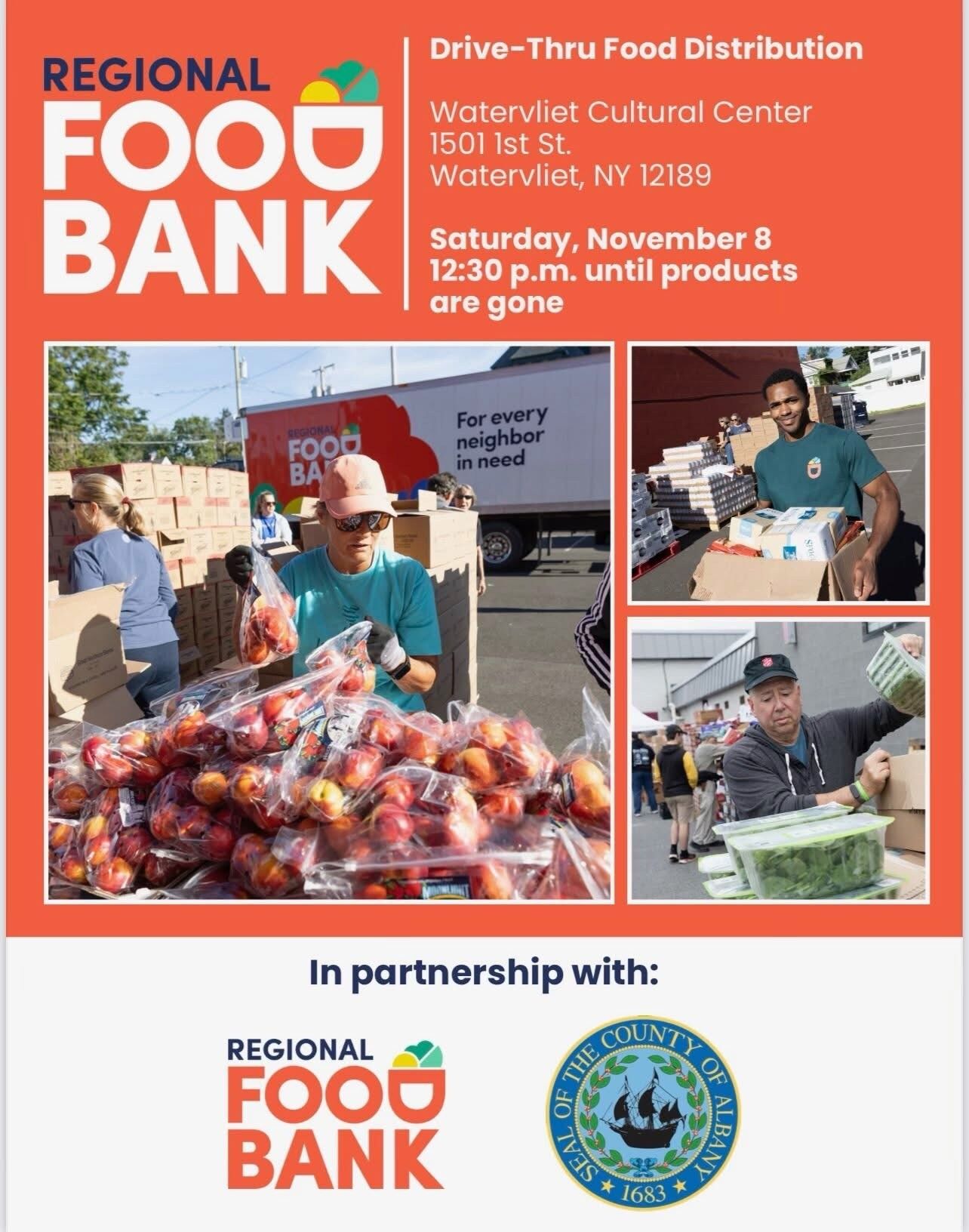 Regional Food Bank Drive-Thru Food Distribution - City of Watervliet